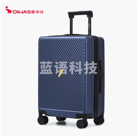 爱华仕磨砂斜杠拉杆箱24英寸男大容量旅行行李箱拉链密码箱女6708星空蓝