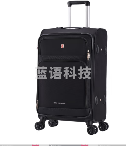 爱华仕飞机轮拉杆箱6098大容量行李箱男女出差商务旅行箱24英寸黑色