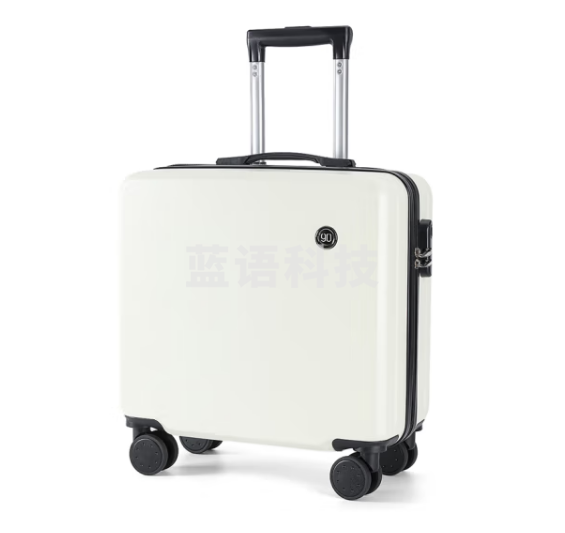 90分行李箱18英寸小型航空登机箱男女高颜值旅行万向轮儿童拉杆箱白色