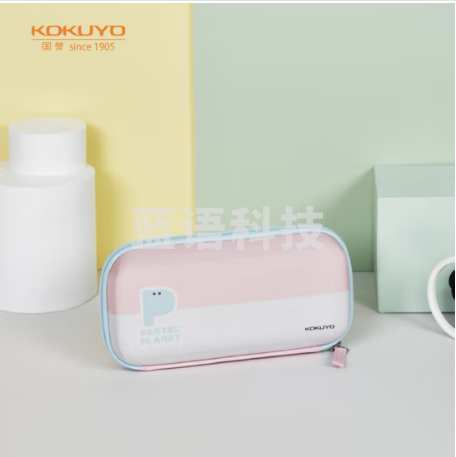 国誉(KOKUYO)淡彩星球·桌面摊开式笔盒学生收纳铅笔盒 粉色 1个 WSG-PCJ202P