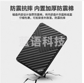 科硕 KESU 移动硬盘加密4TB USB3.0 K205 2.5英寸魅力黑