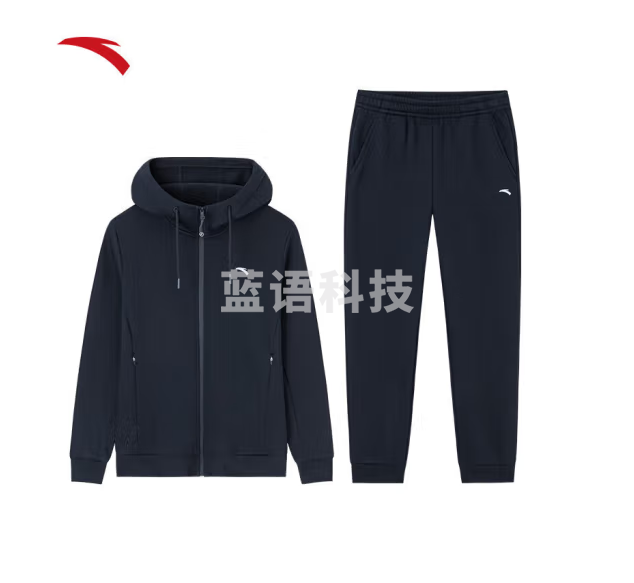 安踏加绒运动套装女秋冬款健身跑步服休闲户外保暖针织外套长裤XS/S/M/L/XL码数