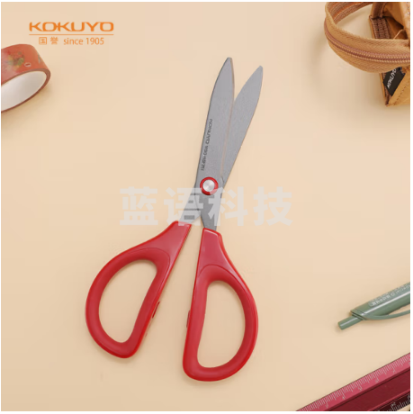 国誉(KOKUYO)SAXA飒飒剪·涂氟款剪刀 不易生锈 红色 WSG-HSF251R