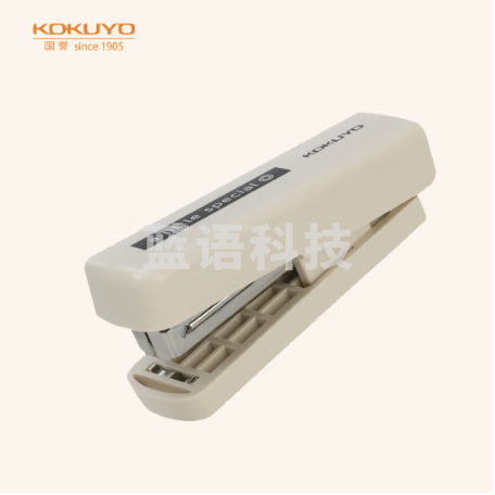 国誉(KOKUYO)一米新纯·便携式订书机小办公用钉书机 米色 WSG-SLS01LY