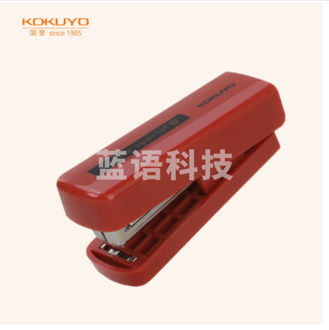 国誉(KOKUYO)一米新纯·便携式订书机小办公用钉书机 红色 WSG-SLS01R