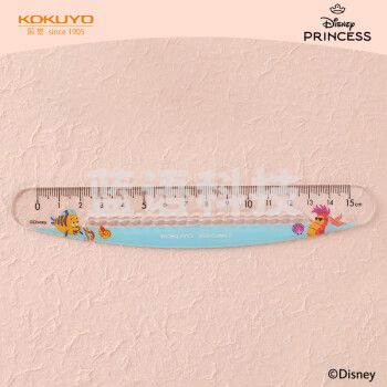 国誉(KOKUYO)迪士尼15cm波浪弯弯尺透明刻度安全无尖角划线便捷 午后时光 WSG-CL6M15-2
