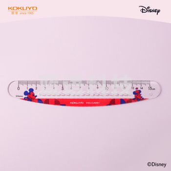 国誉(KOKUYO)迪士尼15cm波浪弯弯尺透明刻度安全无尖角划线便捷 波普狂欢 WSG-CL6M15-1