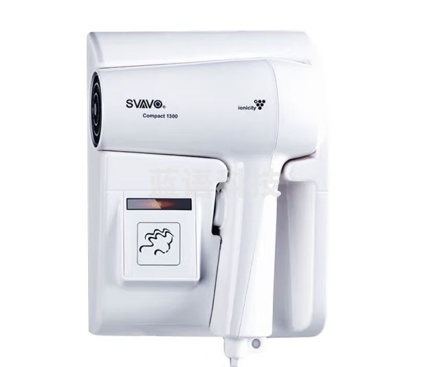 瑞沃 壁挂式电吹风机 酒店宾馆浴室恒温负离子冷热风电吹风筒 护发大功率吹风机干发器 V-175白