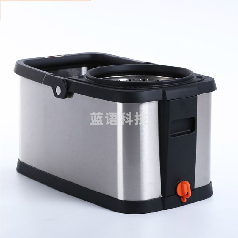 拓朴大卫不锈钢双驱动免手洗旋转拖把桶 拓扑甩干地拖墩布清洁工具 赛帝思D5