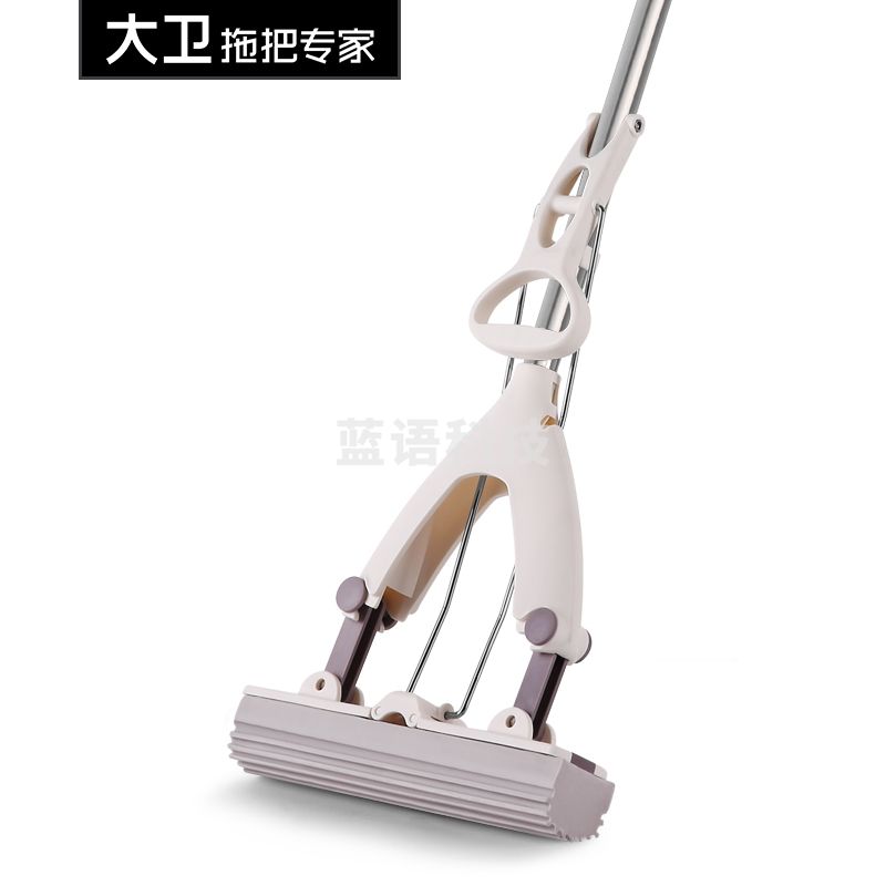 拓朴（TOPOTO ）大卫免手洗胶棉拖把家用地拖墩布对折折叠式胶绵拖清洁工具DM-M007 M7同款棉头1