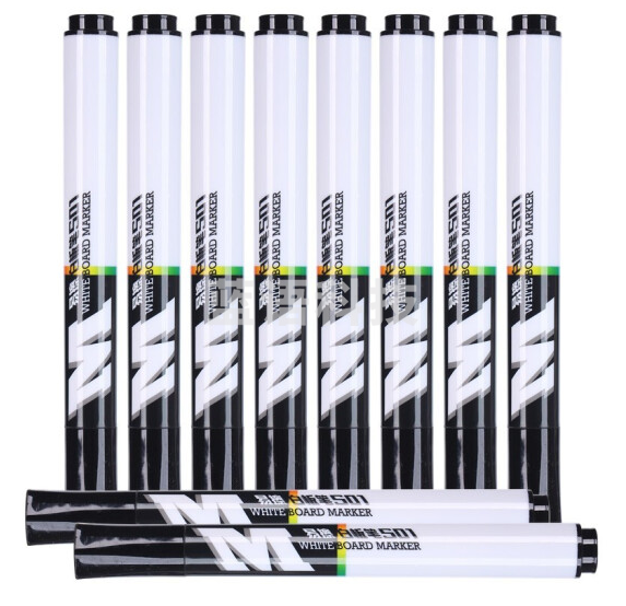 晨光 易擦白板笔纤维笔头AWMY2201 黑色 10支/盒