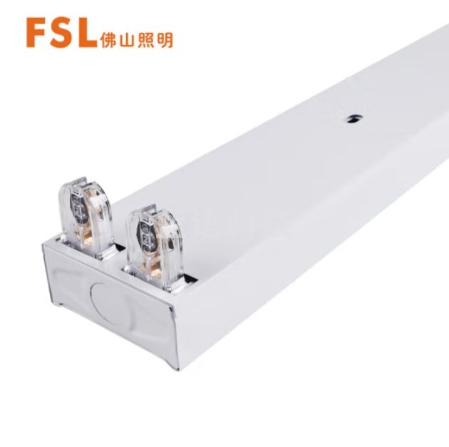 佛山(FSL)T8双管平盖支架1.2米 LED日光灯双管平盖双端供电双管平盖空支架(不含灯管)