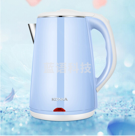 康佳（KONKA）KEK-15DG22S08 电热水壶304不锈钢双层防烫 2.2L大容量烧水壶暖水壶开水壶
