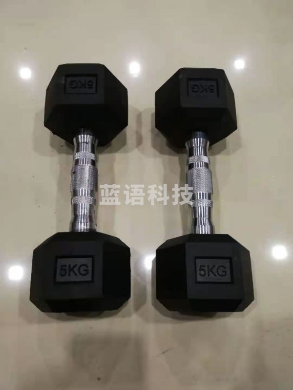 环保包胶六角专业哑铃商用男士健身器材家用20公斤