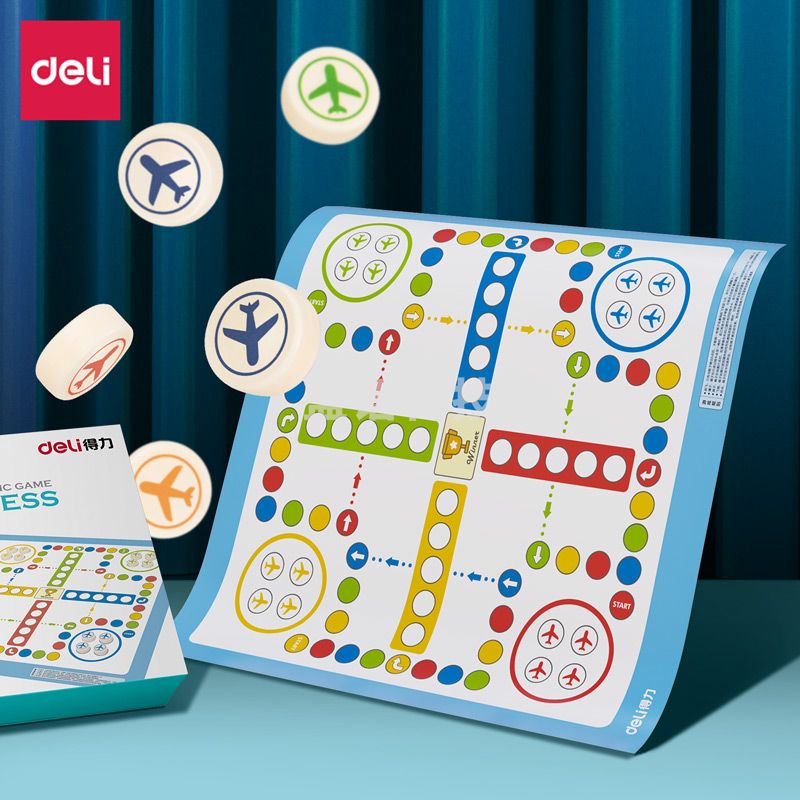 得力6759飞行棋(蓝色)(盒)