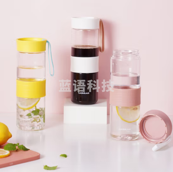 乐扣乐扣（locklock） ABF784 tritan水杯茶水分离杯办公室水杯便携塑料杯500ML 颜色备注