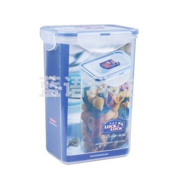 乐扣乐扣LOCK&LOCK HPL809 塑料保鲜盒大容量透明食物冰箱收纳盒子饭盒水果蔬菜微波炉便当盒 1.3L