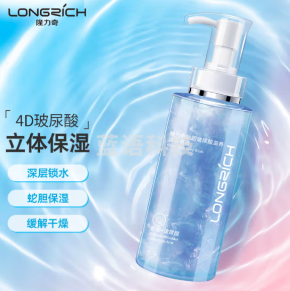 隆力奇 380ml蛇胆玻尿酸滋养沐浴皂液100024325100（瓶）