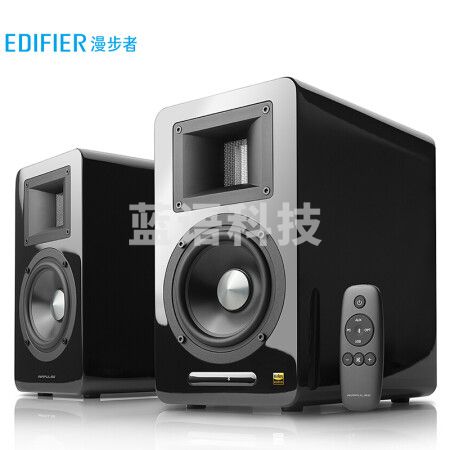 漫步者（EDIFIER）AIRPULSE A100 立体声有源书架音箱 客厅音响 电视音响 黑色