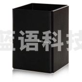 得力 9146 时尚金属钢制笔筒 黑色