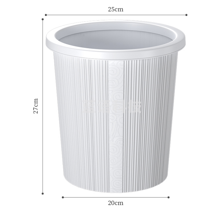 五月花KLM-TS101压圈垃圾桶 环保无盖口径25cm11L大容量纸篓