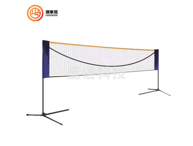 钢拳营 羽毛球网架 移动便携式网柱支架简易折叠羽毛球架 六米高宽可调