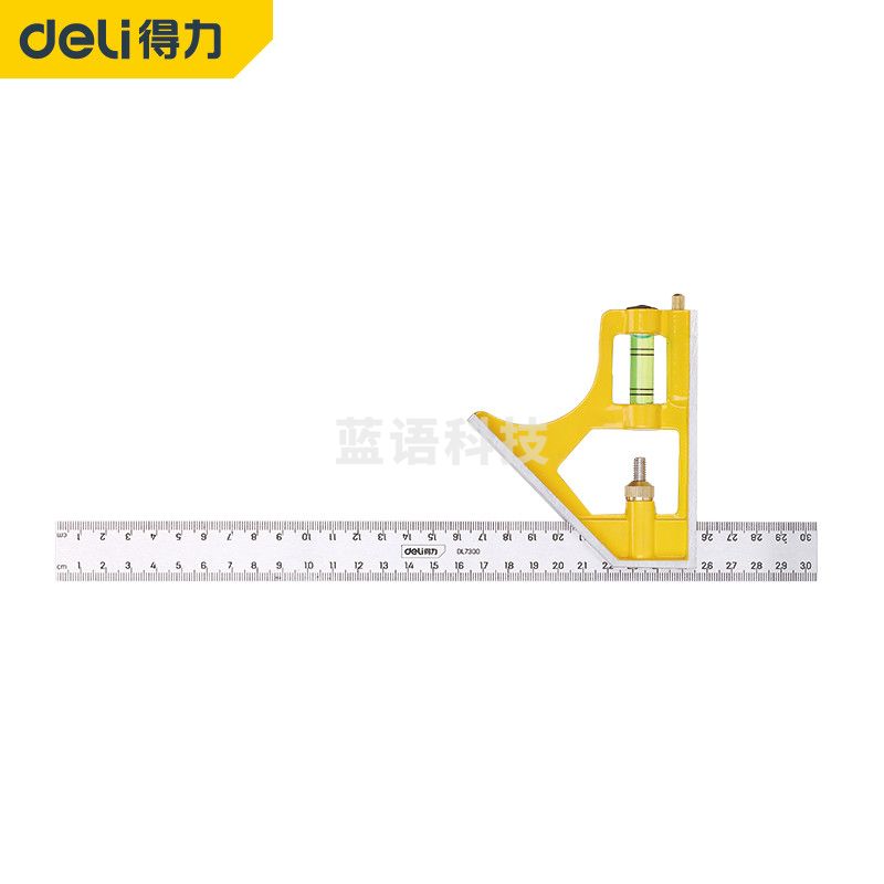 得力(deli)工具300mm组合角尺 钢角尺 直角尺 测量角尺 组合直尺DL7300 组合角尺