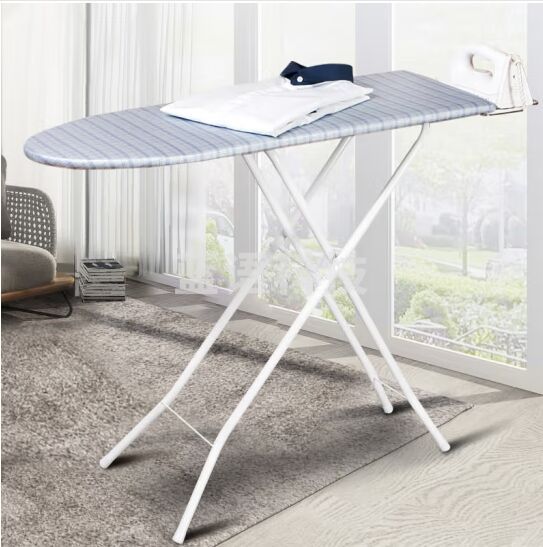 欧润哲烫衣板家用熨衣板熨斗板折叠高度调节灰格涤棉银布42英寸
