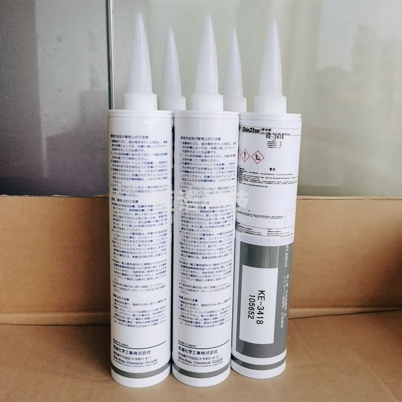 婕茵桐 日本信越KE-3417/KE-3418防火耐高温密封胶信越原装RTV硅酮胶粘剂 白色