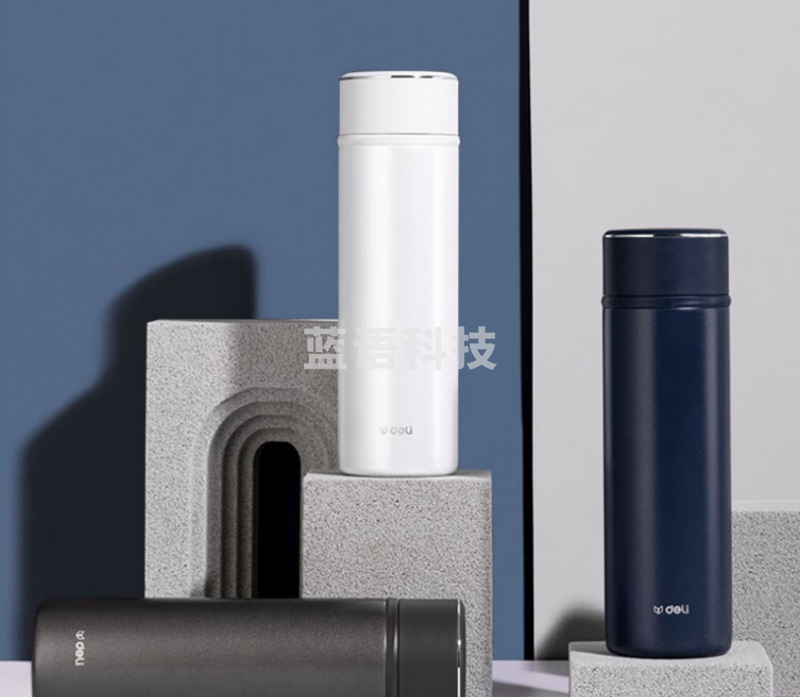 得力（deli）商务保温杯 真空不锈钢水杯 LL601-BWE【500mL-白色】
