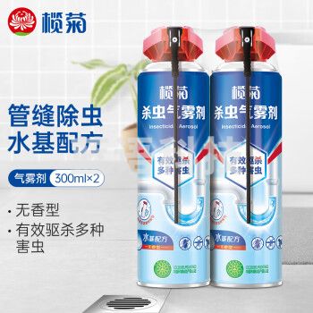 榄菊 杀虫气雾剂300mL*2瓶 杀虫喷雾 下水道管缝除虫100037443304