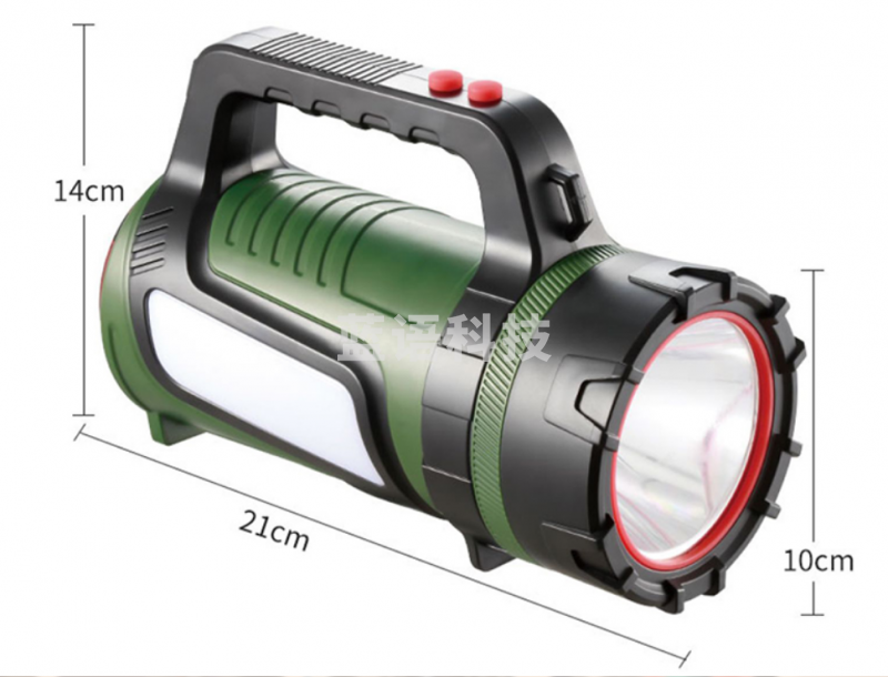 久量（DP）手电筒LED强光远射手电 大功率探照灯 充电式家用防雨水手提灯应急灯台灯巡逻探照灯 7322