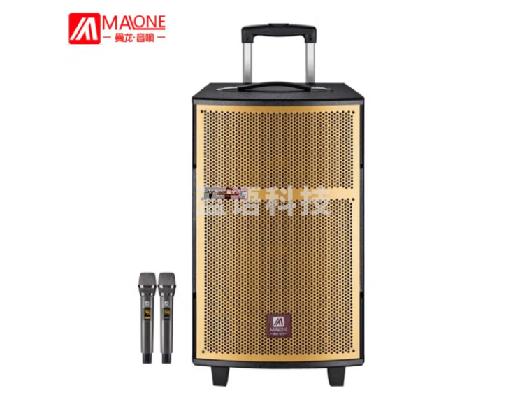 曼龙（MALONE）M-210音响大功率便携拉杆音箱 2支无线话筒
