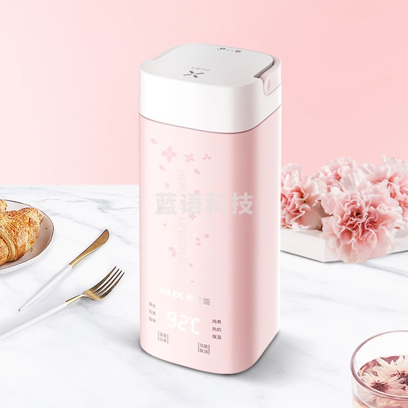 奥克斯（AUX）HX-S0501 便携式烧水壶 电水壶/电热水壶 旅行电热水杯保温烧水杯 办公室养生泡茶热奶电炖杯