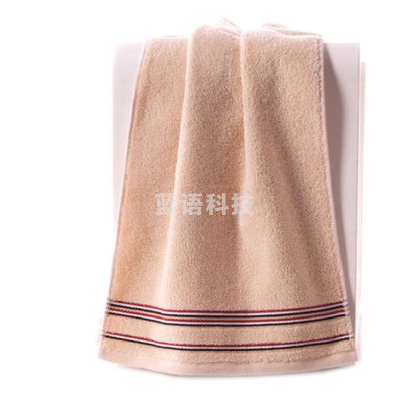 金号 GA1067 加厚纯棉缎档条纹素色毛巾 72*34cm 彩色 1条装
