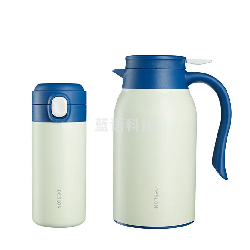 德世朗DZX-TZ036B水壶900ml+水杯300ml套装 304不锈钢（套）