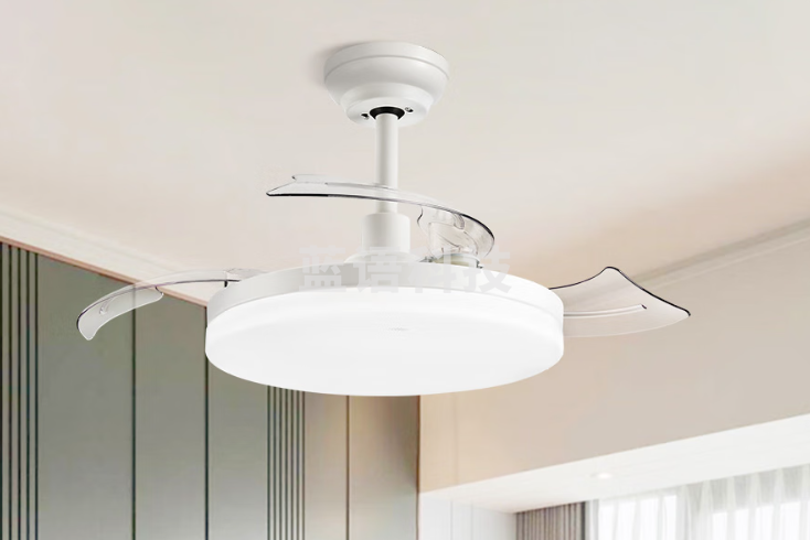 雷士（NVC）隐形led风扇灯白色吊扇灯现代中式灯饰带遥控