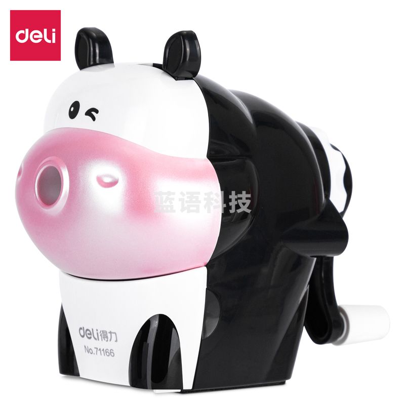 得力71166 牛生肖削笔机(黑色)(只)