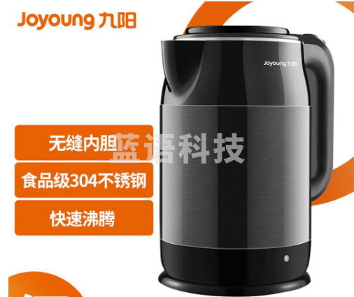 九阳(Joyoung)热水壶烧水壶电水壶1.7L 内外双钢无缝双层防烫304不锈钢家用开水壶K17-F67