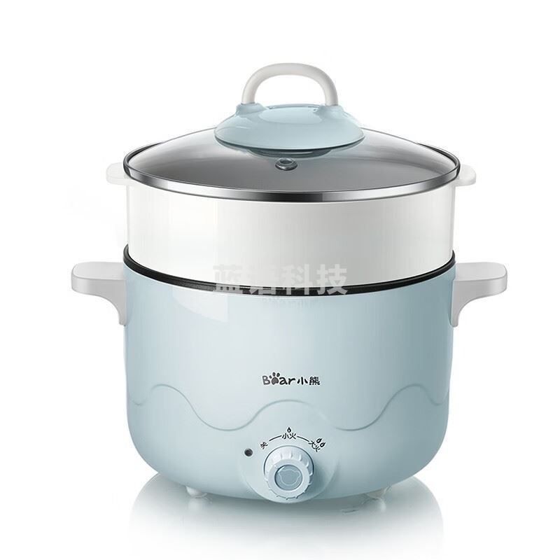 小熊DRG-C18N5 电煮锅2.5L多功能迷你电热锅带蒸笼