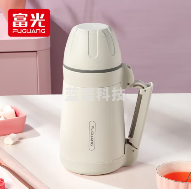 富光 WFZ6057-1400优途保温壶 不锈钢户外旅行壶暖水瓶 1.4L白色