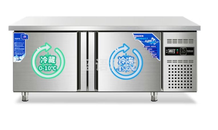南极人 操作台冰柜冷藏保鲜工作台商用不锈钢厨房水吧台冰柜操作台 【冷藏款】0~10℃ 180*80*80CM