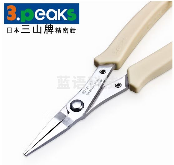 三山（3.peaks）进口迷你电子钳 SP-24 圆咀 扁嘴 夹持钳 145mm(轻巧迷你尖嘴钳)