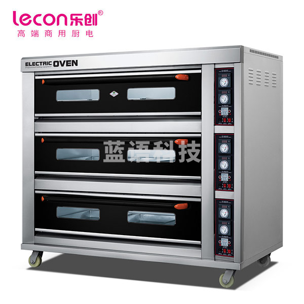 乐创（Lecon） LC-J-YXE6 商用面包烤炉 380V专业大型披萨月饼蛋糕烘培三层六盘电烤箱