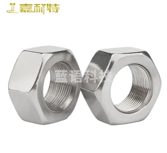 嘉耐特 304不锈钢细牙螺母 六角螺帽螺丝帽 M5*0.5（100个）