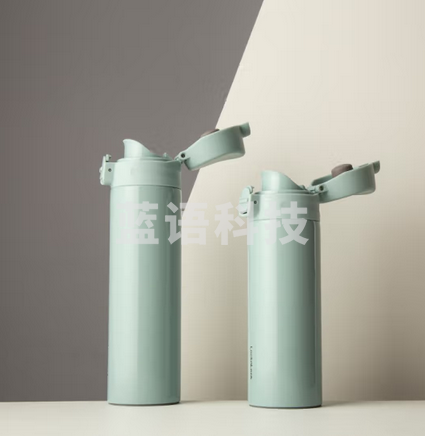 乐扣乐扣 LOCK&LOCK LHC3260BLU 316不锈钢水杯 慕斯弹跳便携保温杯 340ml蓝色