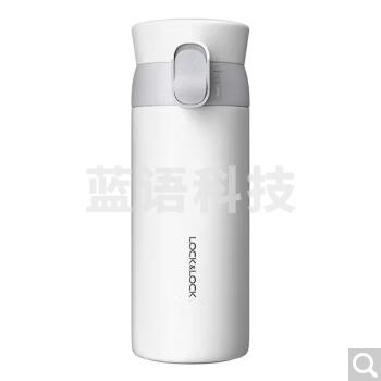 乐扣乐扣 lock&lock LHC3239WHT 316不锈钢弹盖保温杯 商务便携水杯 350ml 白色