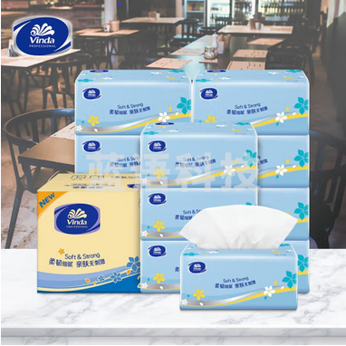 维达抽纸3层140抽*20包S码 纸巾 客厅办公室酒店天然无香（整箱销售）