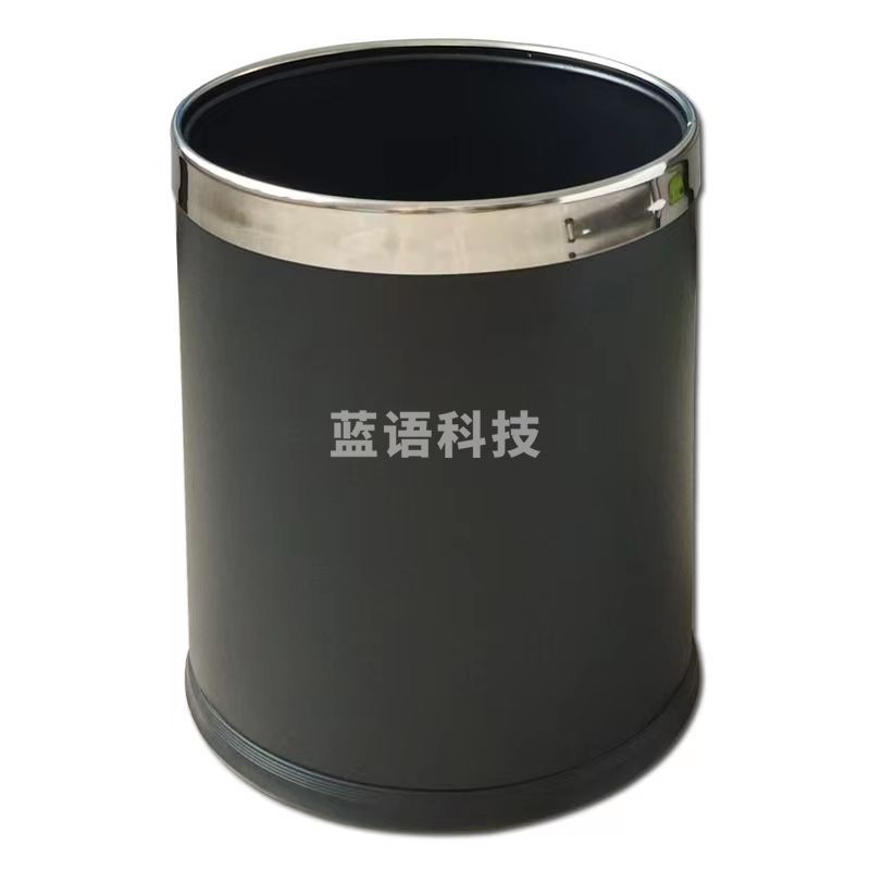 双层烤漆金属垃圾桶 不锈钢纸篓10L