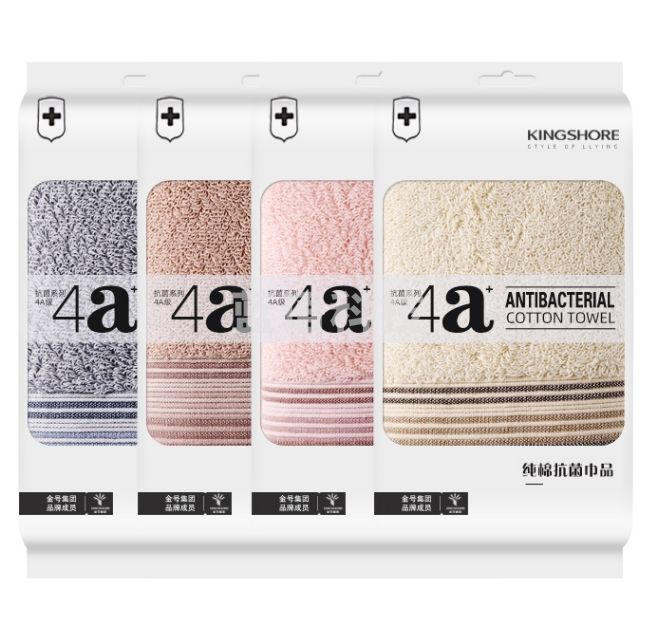 金号新疆长绒棉毛巾 抗菌 柔软吸水 独立包装 76X34cm 120g/条